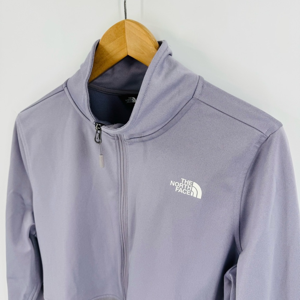 The North Face Women's Lavender Gray Zip-Up Funnel Neck Activewear Jacket Size L - Picture 5 of 11
